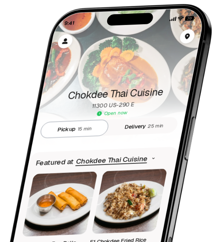 Chokdee Thai Cuisine app preview