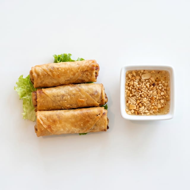 Vegetarian Egg Rolls.