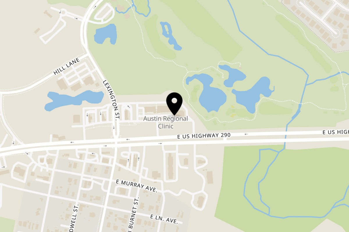Map showing the location of Chokdee Thai Cuisine on 11300 US-290 E in Manor